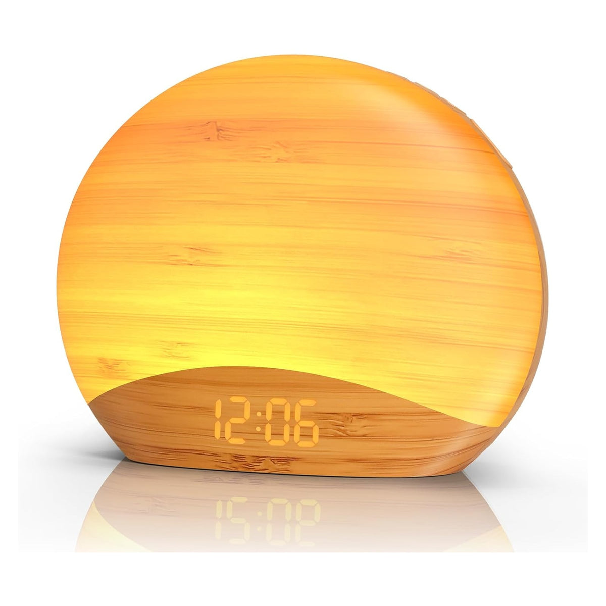 Wooden sunrise alarm clock