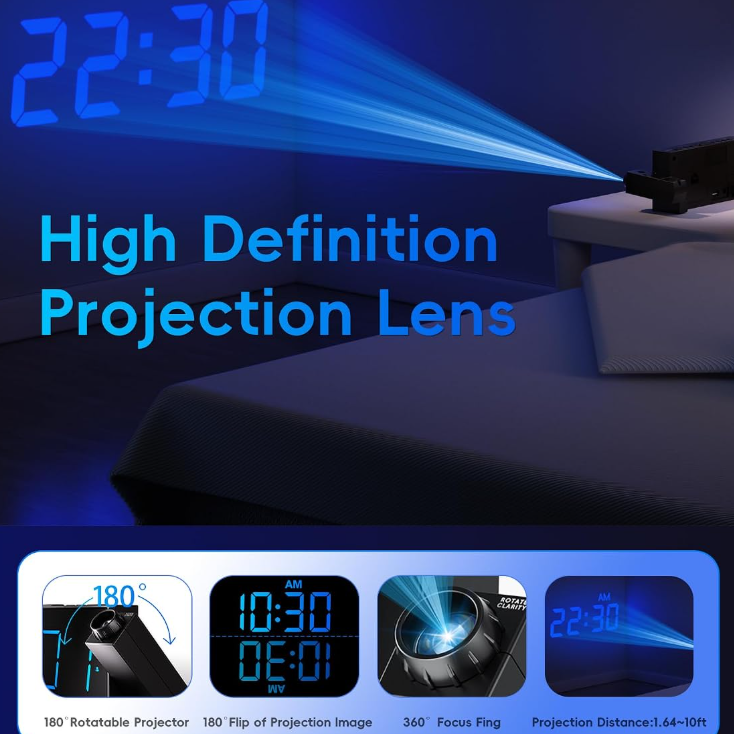 Digital Projection Alarm Clock